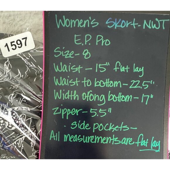 E.P Pro Womens Black & White Sz 8 Safari Print Skort Golf Active Cotton/Spandex - Picture 15 of 16